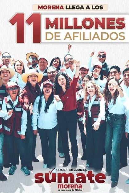 Marcela González celebra los 11 millones de afiliados de MORENA